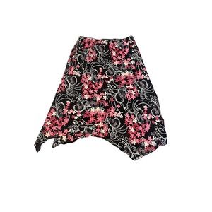 y2k floral fashion bug midi asymmetrical skirt